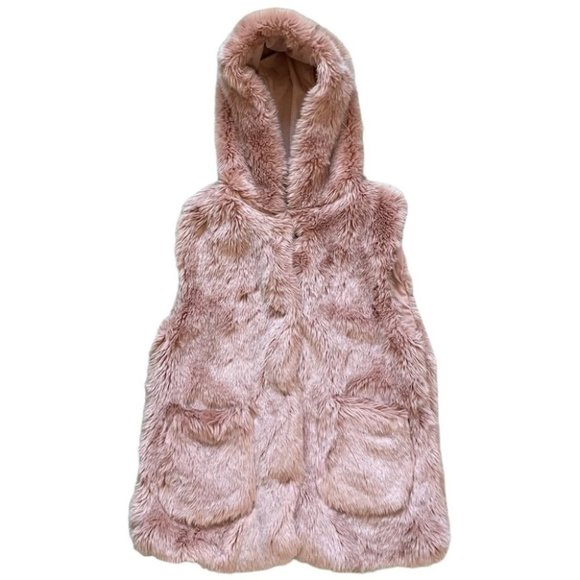 ZARA faux fur vest light pink xs like new - Picture 5 of 8